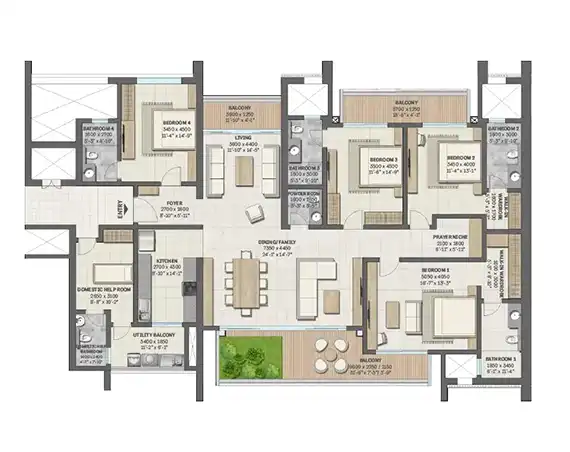 Sobha Aranya, Sector - 80, Gurgaon - Floor Plan